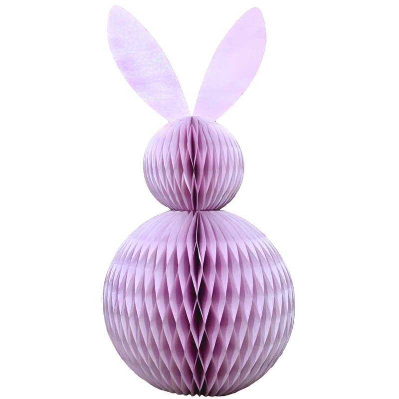Coniglio di Pasqua origami rosa XXL da 110 cm, perfetto per le tue decorazioni pasquali