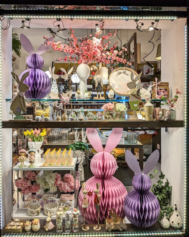Coniglio di Pasqua origami rosa XXL da 110 cm, perfetto per le tue decorazioni pasquali