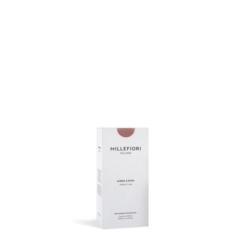 Diffusore di fragranza Millefiori Ambra Naturale da 100 ml con bastoncini