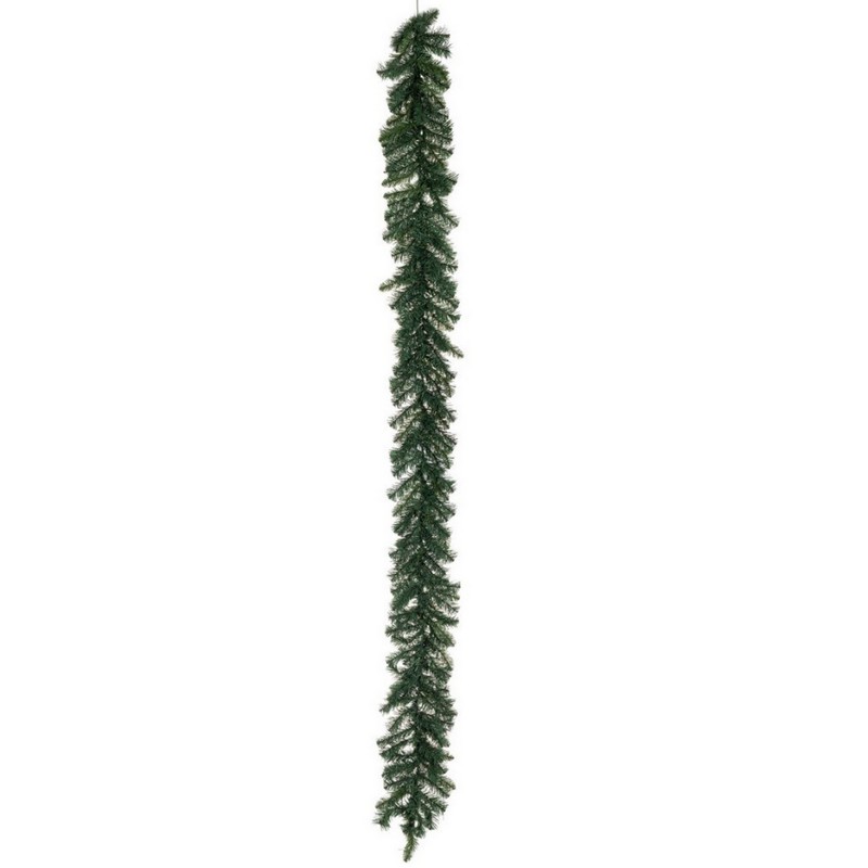 Festone di pino artificiale con struttura in metallo e aghi in pvc