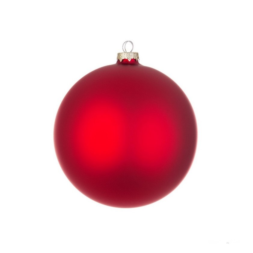 Pallina di Natale rossa opaca