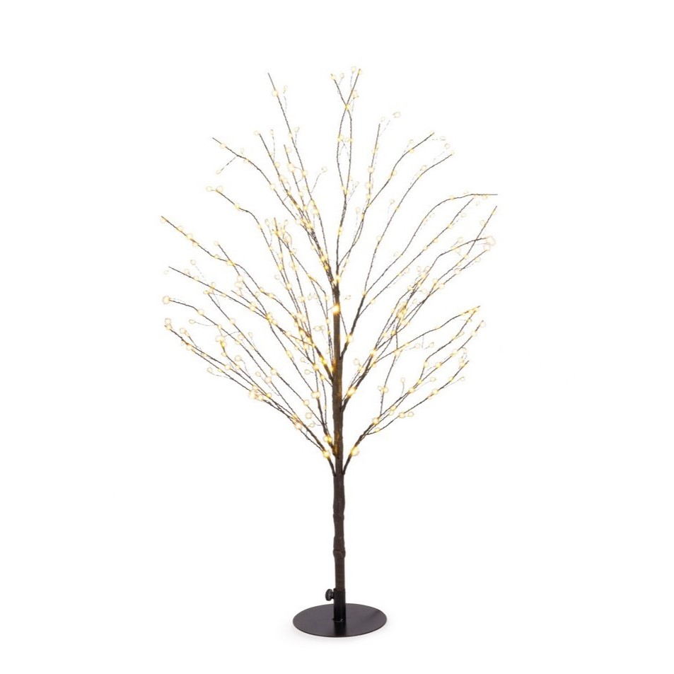 Albero di Natale in metallo illuminato con 360 microled alto 90 cm