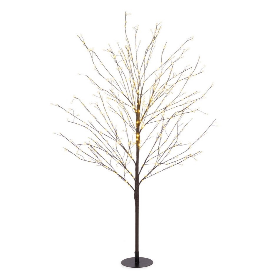 Albero di Natale in metallo illuminato con 360 microled alto 120 cm