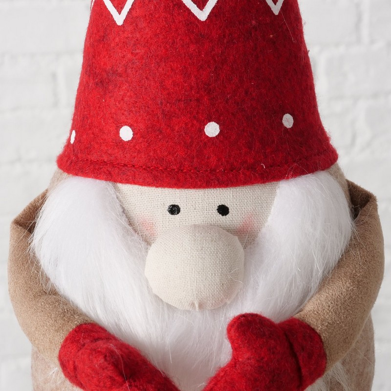 Fermaporta morbido a forma di Babbo Natale con sacco con scritta “X-Mas”