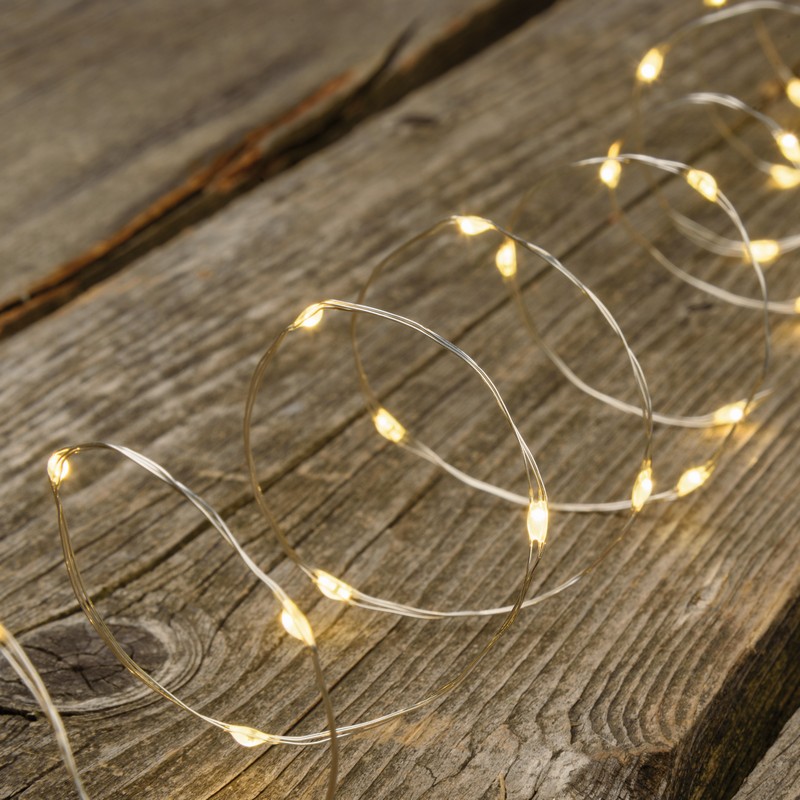 Catena luminosa da 80 led ad uso interno ed esterno, con 7 giochi di luce e opzione timer