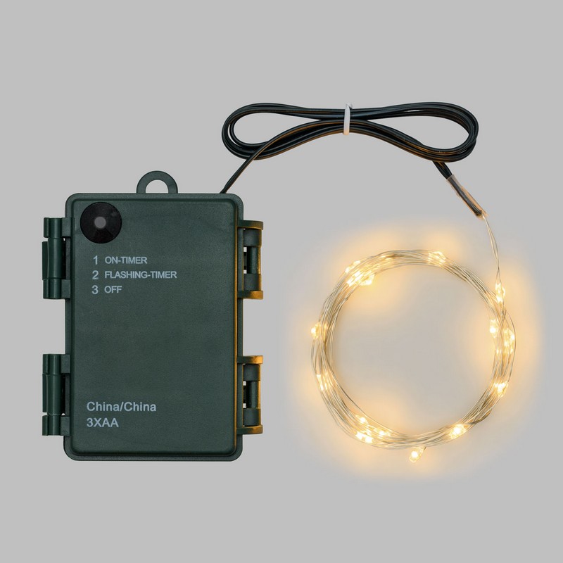 Catena luminosa da 80 led ad uso interno ed esterno, con 7 giochi di luce e opzione timer