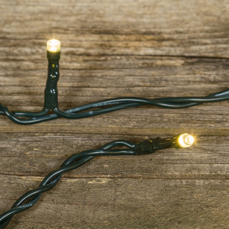Catena luminosa da 180 led ad uso interno ed esterno, con 8 giochi di luce, opzione timer e filo verde