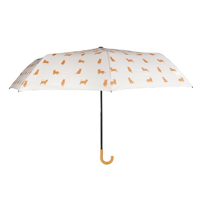Ombrello pieghevole con astuccio decorato a tema gatto calico