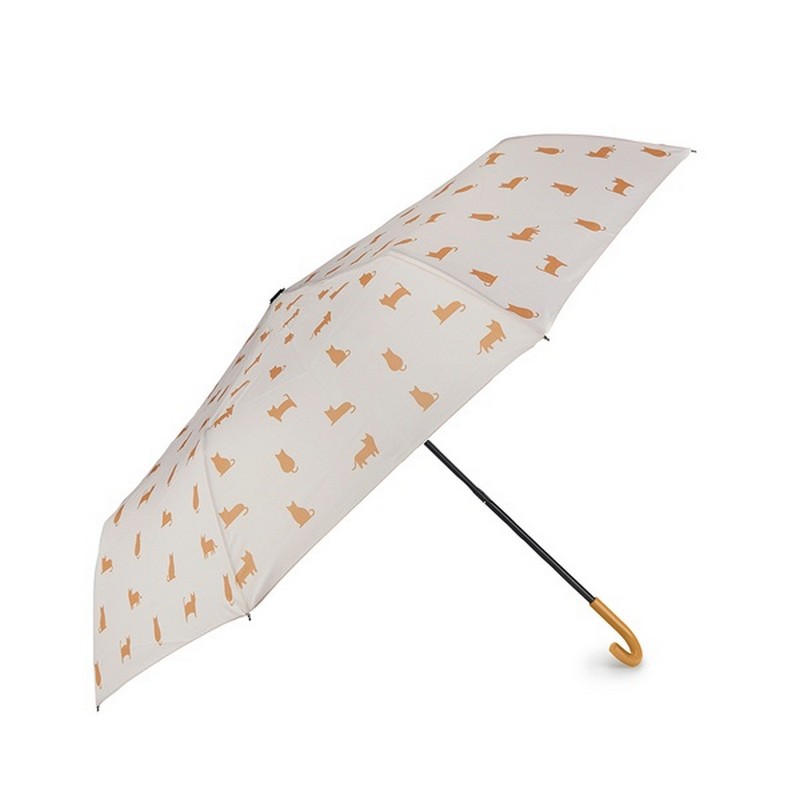 Ombrello pieghevole con astuccio decorato a tema gatto calico