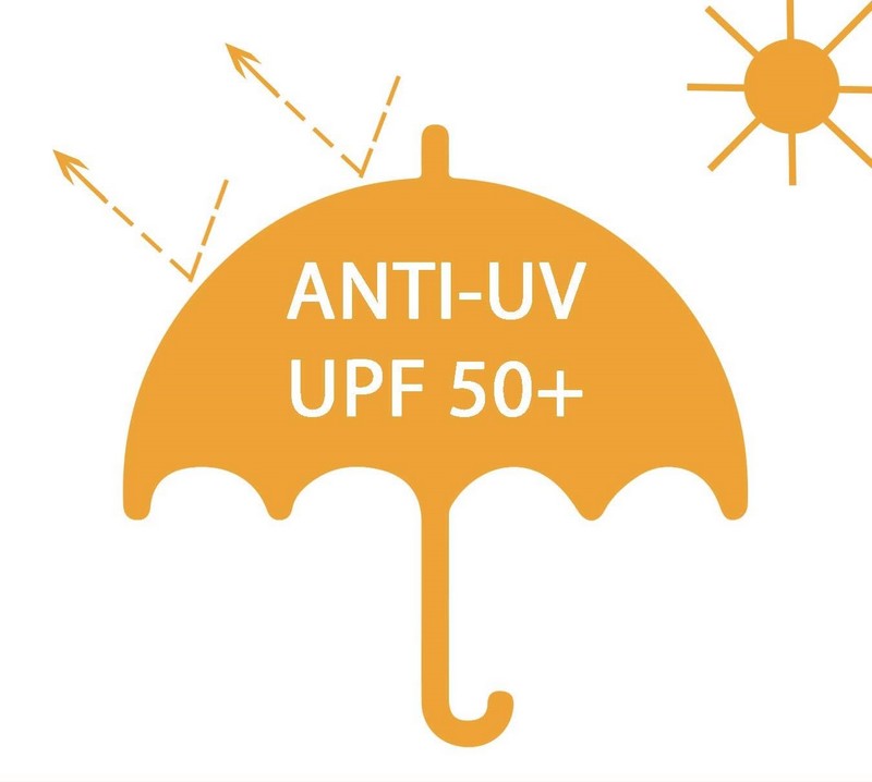 Ombrello pieghevole ultraleggero anti-UV color avorio con astuccio