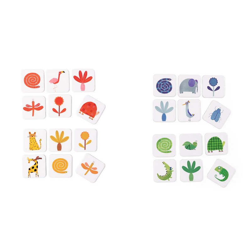 Gioco per bambini tombola dei colori con animali