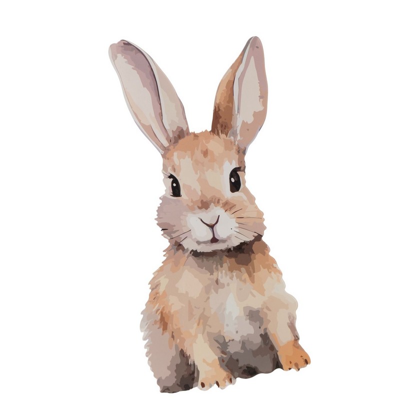 Coniglio decorativo da appoggio in metallo, ideale come decoro di Pasqua