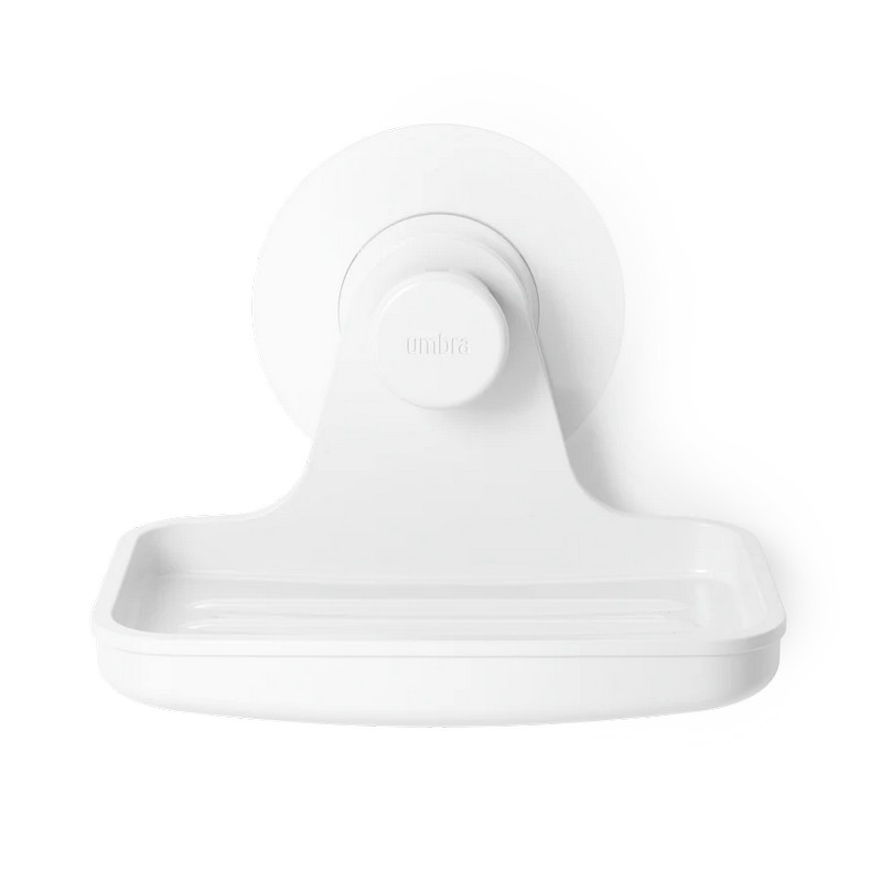 Portasapone adesivo bianco da bagno