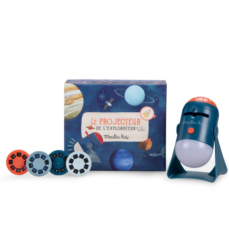 Proiettore spaziale per bambini con pianeti, costellazioni, fenomeni celesti e navicelle spaziali
