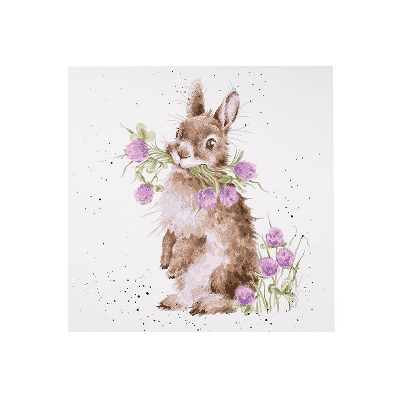 Set tavolozza, colori e pennelli con coniglio da pitturare seguendo i numeri, il tutto contenuto in una confezione regalo decorata