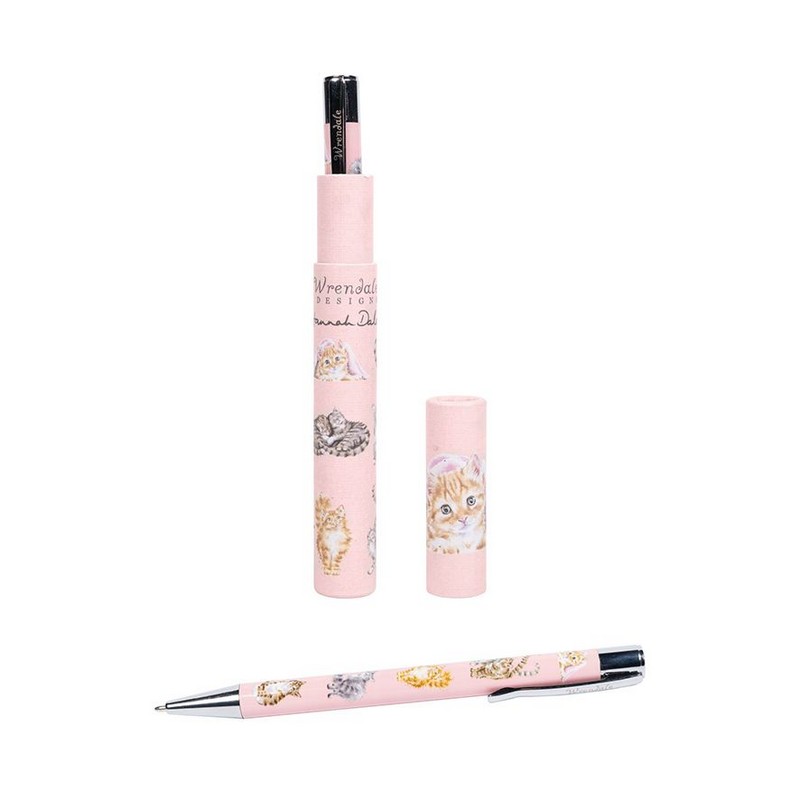 Penna in confezione regalo decorata con gatti