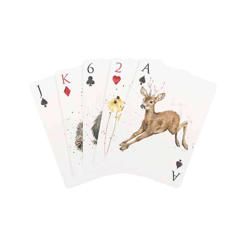 Set di 2 mazzi di carte da gioco, uno a tema animali domestici (cani e gatti) e l'altro a tema animali di campagna, il tutto contenuto in un cofanetto regalo