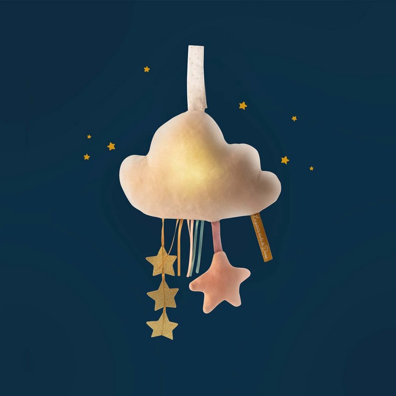 Nuvola morbida luminosa e ricaricabile con timer, perfetta come luce da notte per bambini e neonati