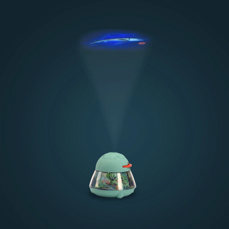 Proiettore ricaricabile che proietta 24 immagini di animali del mondo con paesaggi