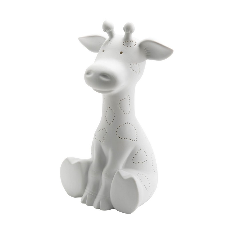 Lampada a forma di giraffa in porcellana, perfetta per camerette e appassionati di animali