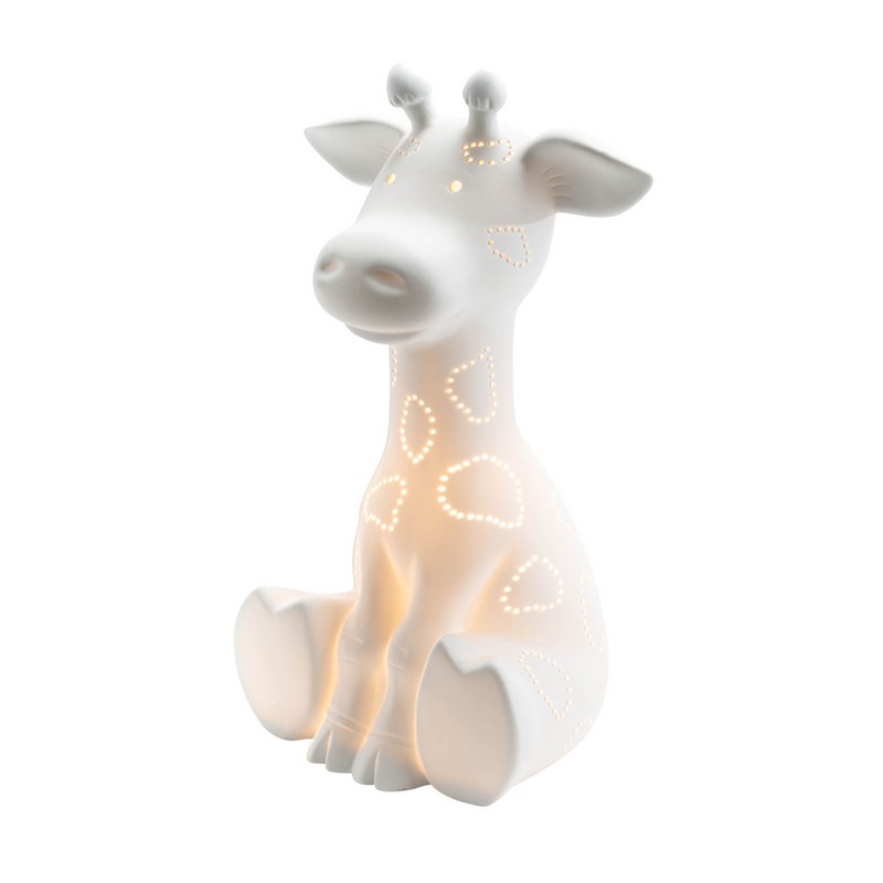 Lampada a forma di giraffa in porcellana, perfetta per camerette e appassionati di animali
