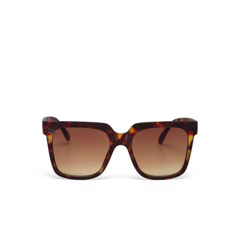 Occhiale da sole squadrato XL havana con lenti gradiente marrone