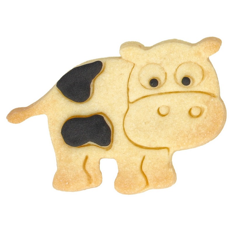 Tagliabiscotti in acciaio inossidabile a forma di mucca