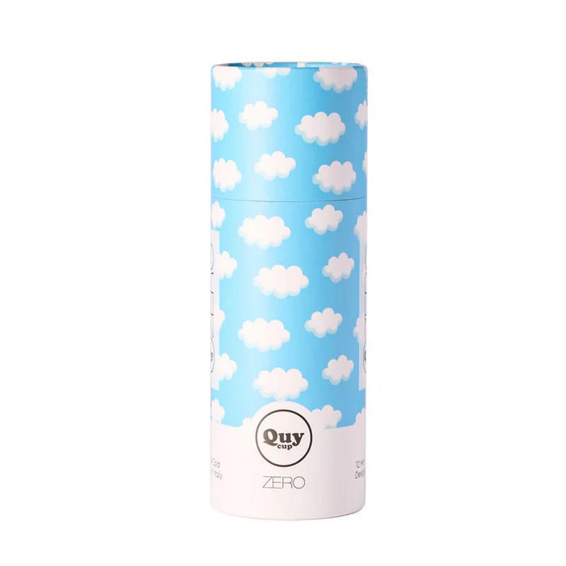 Borraccia termica in acciaio inox da 500 ml con decoro in rilievo a tema cielo azzurro con nuvole