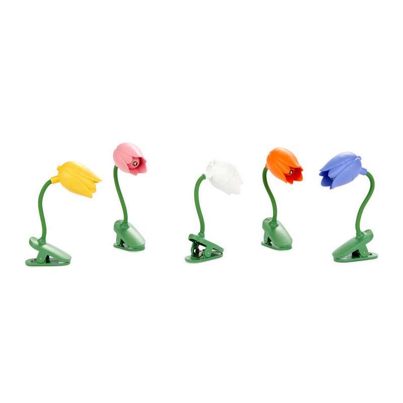 Luce da lettura a forma di tulipano in colori assortiti