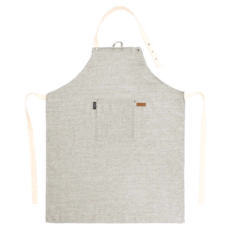 Grembiule da cucina regolabile grigio con tasca