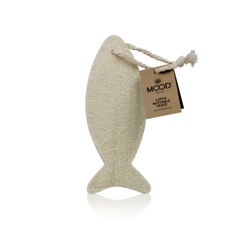 Spugna pesce in luffa naturale con laccio per essere appesa