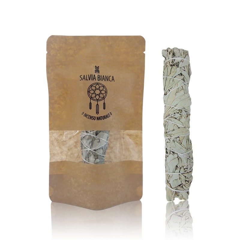 Smudge stick di incenso di salvia bianca 100% naturale