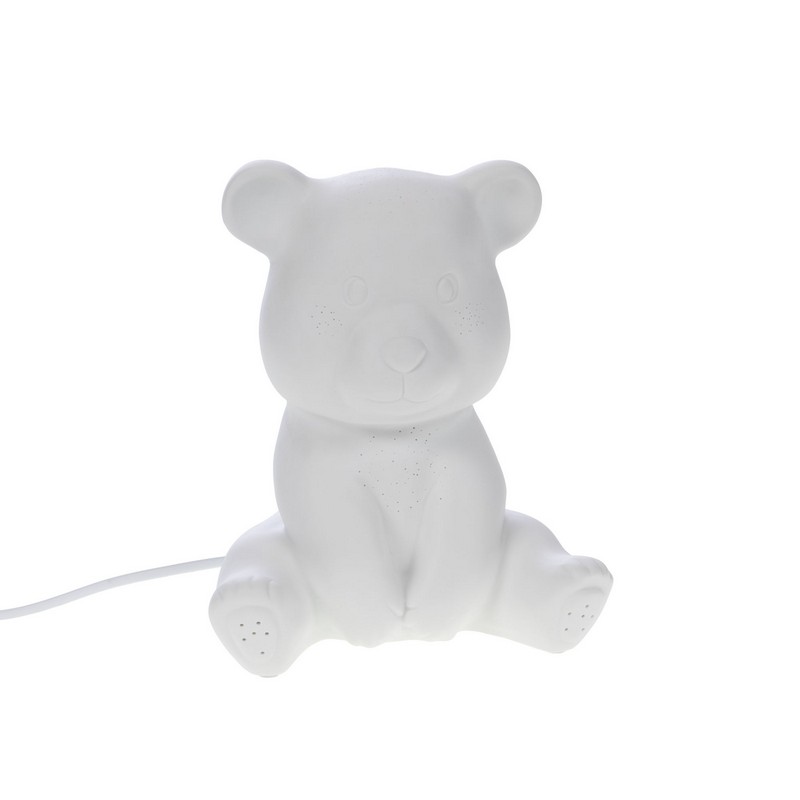 Lampada a forma di orsetto in porcellana, perfetta per camerette e appassionati di animali