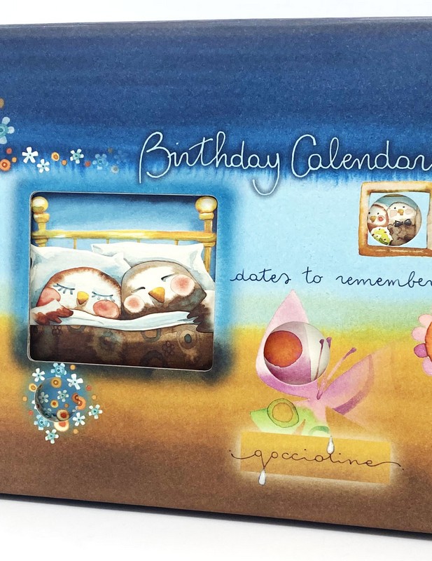 Calendario perpetuo decorato dove annotare le date dei compleanni