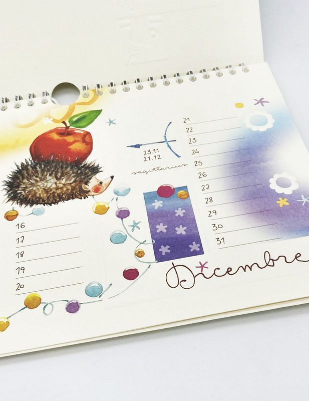Calendario perpetuo decorato dove annotare le date dei compleanni
