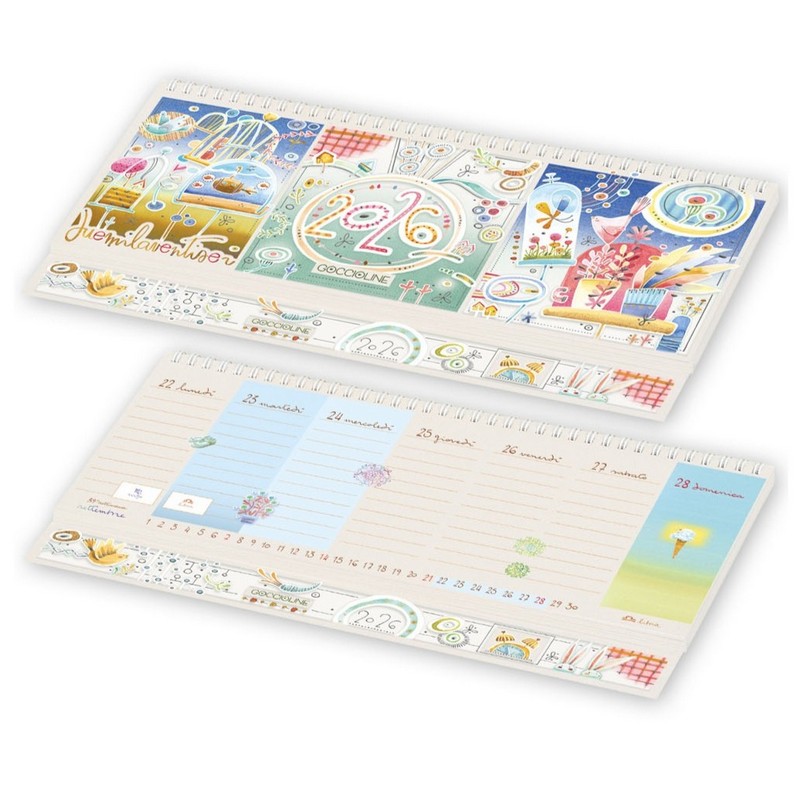 Calendario planner settimanale 2026 da scrivania