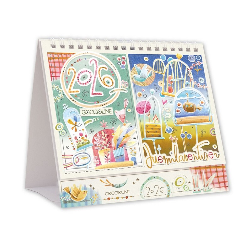 Calendario da tavolo decorato 2026