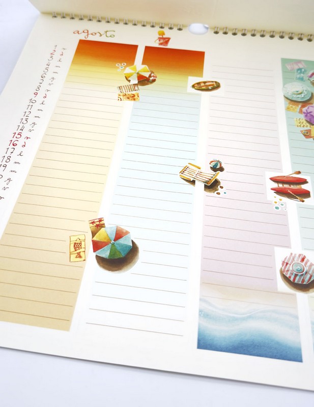 Calendario da parete formato famiglia illustrato 2026