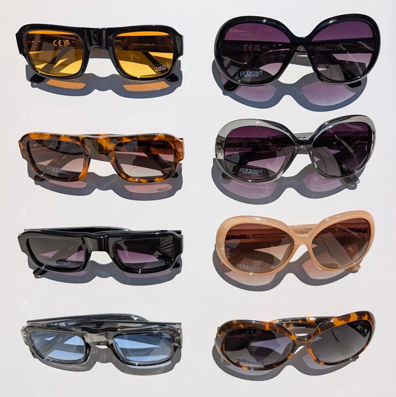 Occhiale da sole polarizzato butterfly havana con inserti metallici