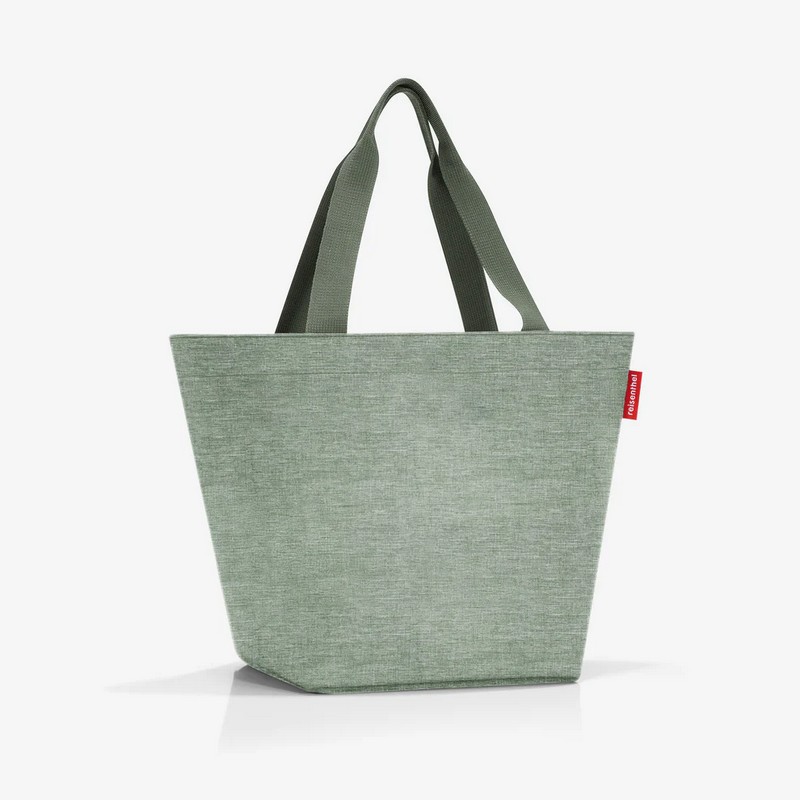Borsa da shopping verde salvia con chiusura zip