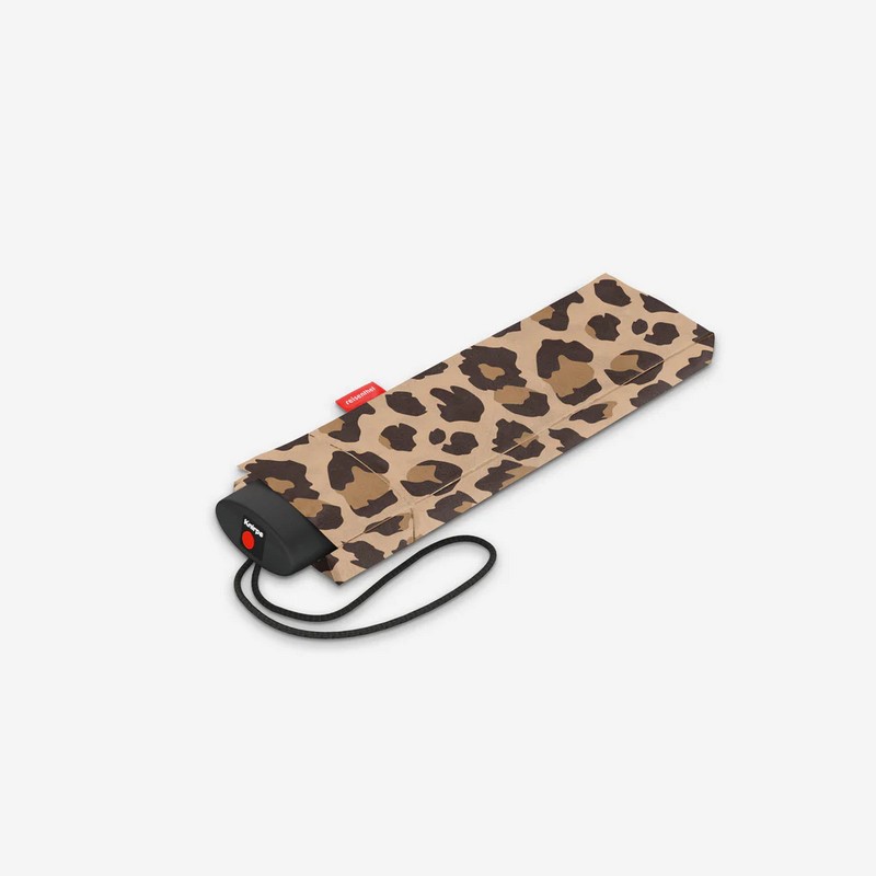 Ombrello pieghevole automatico e ultraleggero leopardato