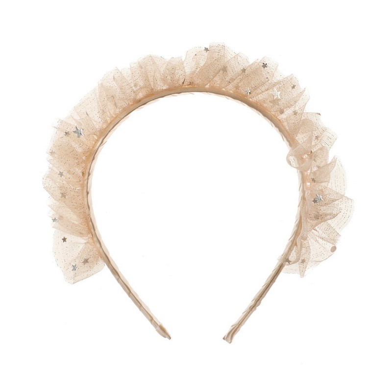 Cerchietto in tulle con stelline per bambina
