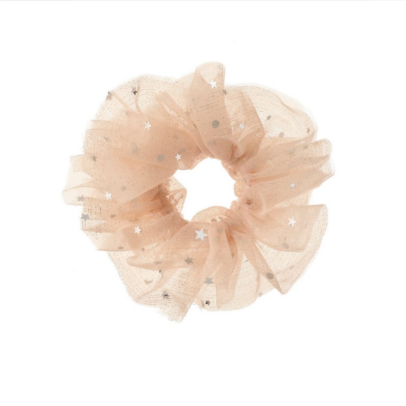 Elastico per capelli in tulle rosa per bambina