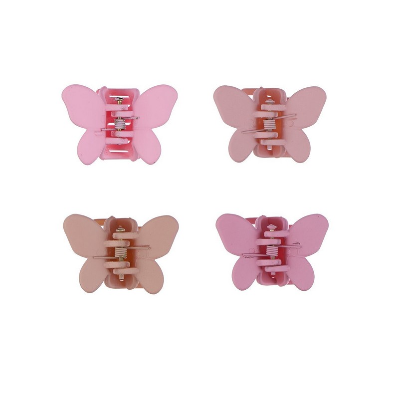 Set 4 fermagli per capelli farfalla per bambina