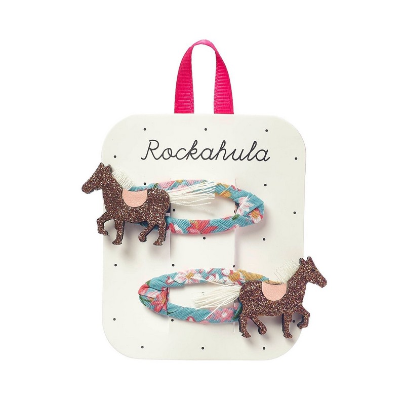 Set 2 mollette per capelli pony per bambina in feltro