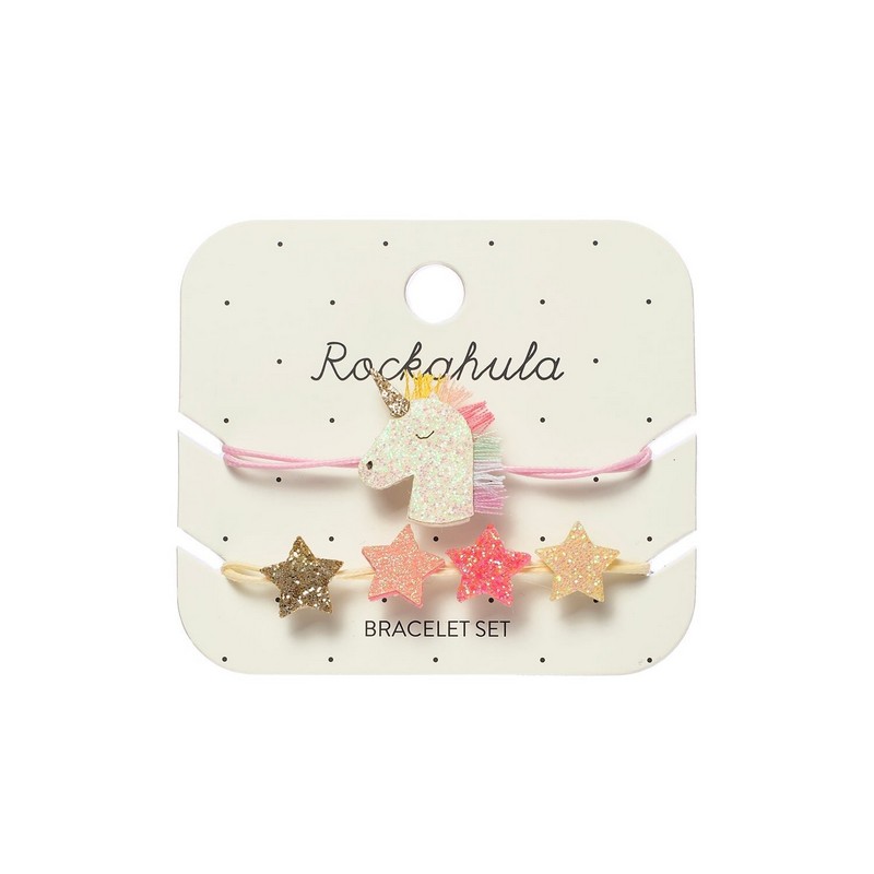 Set braccialetti unicorno per bambina regolabili in feltro