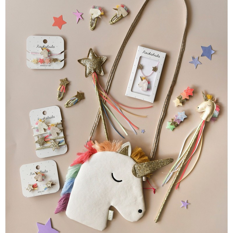 Set braccialetti unicorno per bambina regolabili in feltro