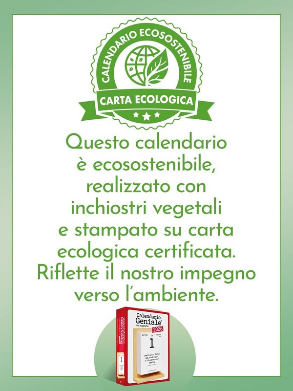 Ricarica Calendario geniale 2026, il calendario giornaliero da tavolo con una frase motivazionale al giorno e tanti bonus digitali