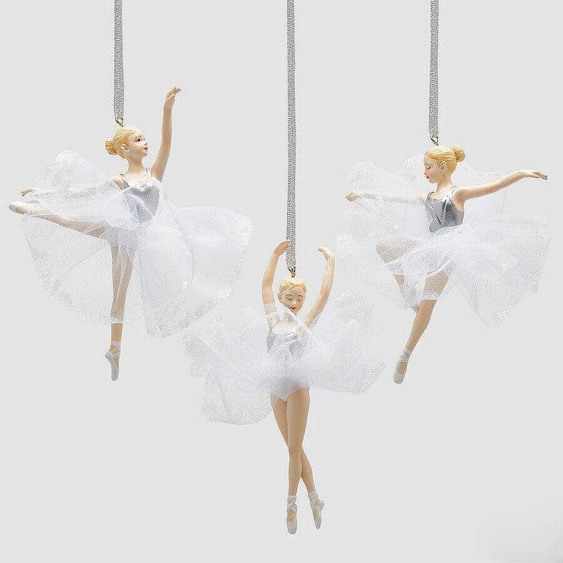 Ballerina natalizia da appendere, in 3 pose diverse assortite