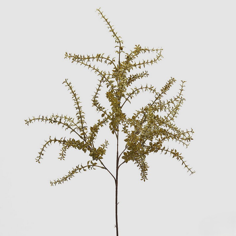 Ramo artificiale di elodea con foglioline verdi autunnali